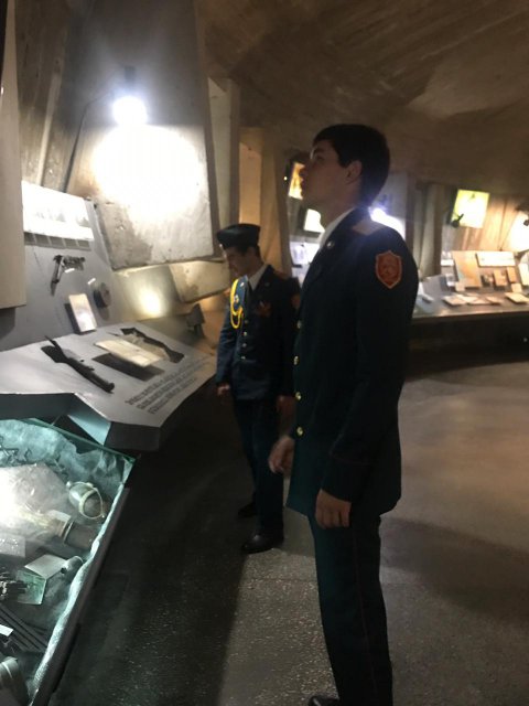 На экскурсии в Музее - памятнике защитникам перевалов Кавказа в годы Великой Отечественной войны.